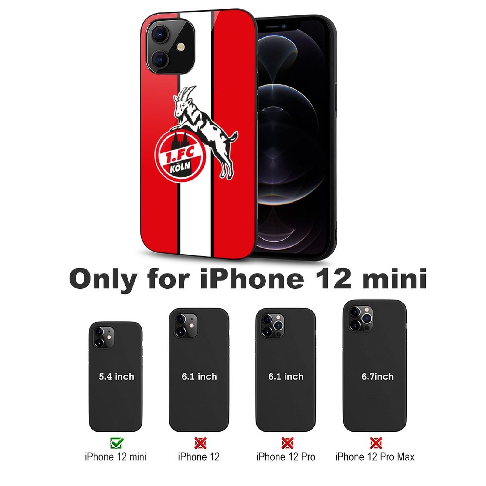 FC Köln Stoßfest Glaskasten Handyhüllen & Cover Für IPhone 12 FC Köln Stoßfest Glaskasten Handyhüllen & Cover Für IPhone 12