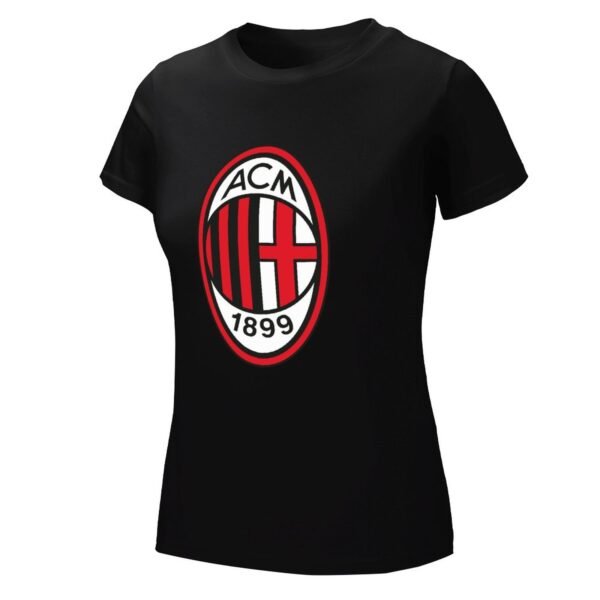 AC Mailand Damen Kurzarm Rundhals T-Shirt Casual Sommer Tops