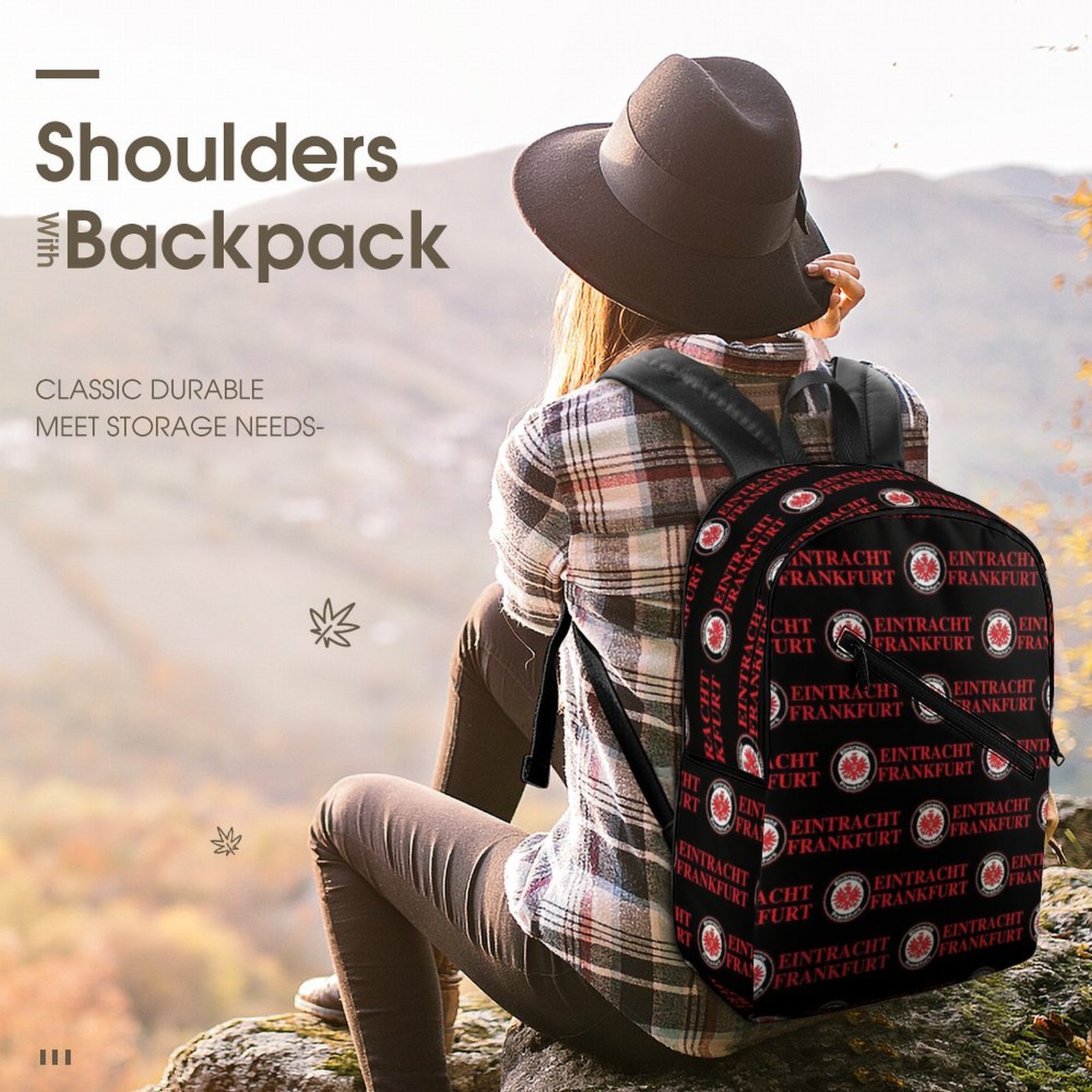 Eintracht Frankfurt Unisex Backpack Rucksack Outdoor Wanderrucksack Eintracht Frankfurt Unisex Backpack Rucksack Outdoor Wanderrucksack