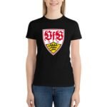 VfB Stuttgart Damen Kurzarm Rundhals T-Shirt Casual Sommer Tops