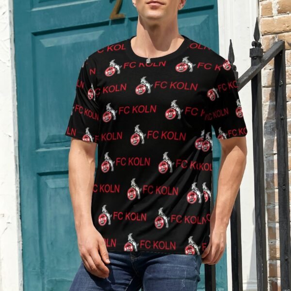 FC Köln Unisex 3D Vollständig Druck Kurzarm T-Shirts Beiläufige Tee Tops