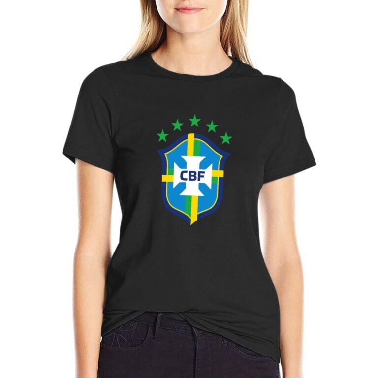 Brasilien Damen Kurzarm Rundhals T-Shirt Casual Sommer Tops