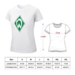 Werder Bremen Damen Kurzarm Rundhals T-Shirt Casual Sommer Tops
