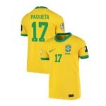 Brasilien Lucas Paqueta 17 Home Trikot 2020-2021