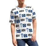 Hamburger SV 3D Vollständig Druck Kurzarm T-Shirts Beiläufige Tee Tops