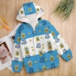 Argentinien Kinder Winddicht Outdoorjacke Mit Kapuze Sweatjacke Windbreaker