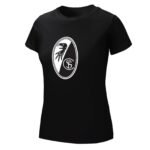 SC Freiburg Damen Kurzarm Rundhals T-Shirt Casual Sommer Tops