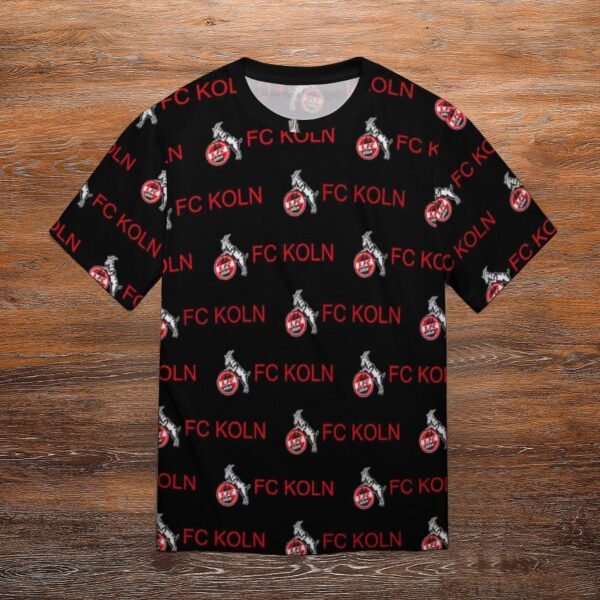 FC Köln Unisex 3D Vollständig Druck Kurzarm T-Shirts Beiläufige Tee Tops