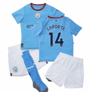 Man City Aymeric Laporte 14 Heimtrikot Kinder Mini Kit 2022-2023