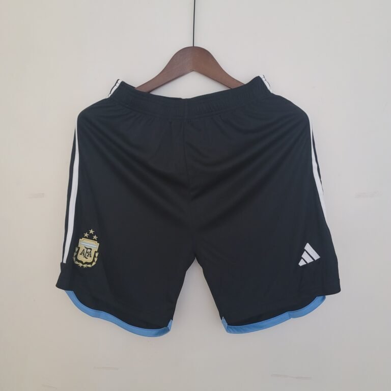 Argentinien 3 Sterne Home Short WM 2022 - Schwarz