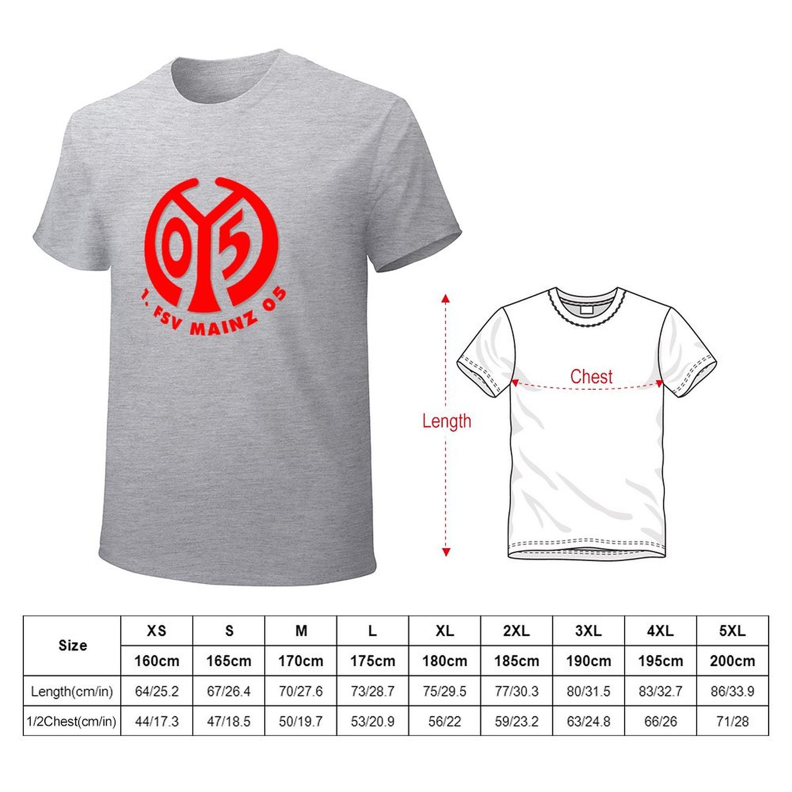 FC Mainz 05 Core Stretch Slim Cneck Gildan Tee T-Shirt Herren FC Mainz 05 Core Stretch Slim Cneck Gildan Tee T-Shirt Herren