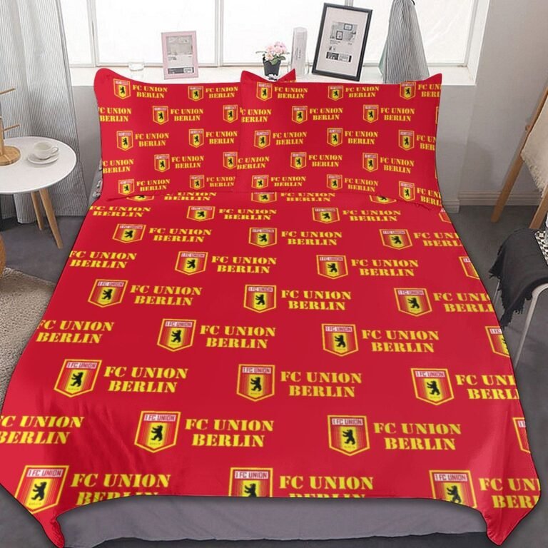FC Union Berlin Bettwäscheset 3 Stück Kinder Erwachsene Steppdeckenbezug Steppdeckenbezug Multi Size Laken Set