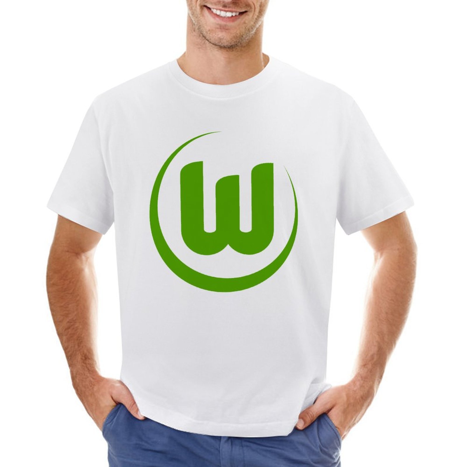 VfL Wolfsburg Core Stretch Slim Cneck Gildan Tee T-Shirt Herren VfL Wolfsburg Core Stretch Slim Cneck Gildan Tee T-Shirt Herren