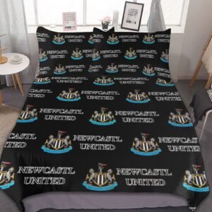 Newcastle United Bettwäscheset 3 Stück Kinder Erwachsene Steppdeckenbezug Steppdeckenbezug Multi Size Laken Set