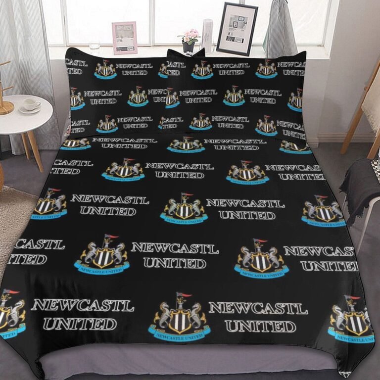 Newcastle United Bettwäscheset 3 Stück Kinder Erwachsene Steppdeckenbezug Steppdeckenbezug Multi Size Laken Set