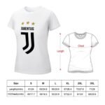 Juventus FC Damen Kurzarm Rundhals T-Shirt Casual Sommer Tops