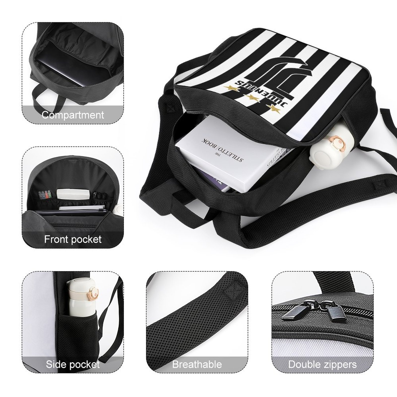Juventus FC Kinderschultaschen Rucksäcke Für Jungen Und Mädchen Juventus FC Kinderschultaschen Rucksäcke Für Jungen Und Mädchen