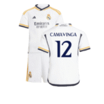 Real Madrid Eduardo Camavinga 12 Heimtrikot Kinder Mini Kit 2023-2024