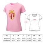 AS Monaco Damen Kurzarm Rundhals T-Shirt Casual Sommer Tops