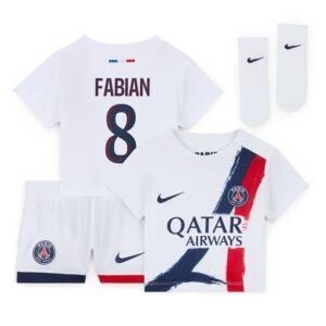PSG Fabian Ruiz 8 Auswärtstrikot Kinder Mini Kit 2024-2025
