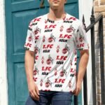 FC Köln 3D Vollständig Druck Kurzarm T-Shirts Beiläufige Tee Tops