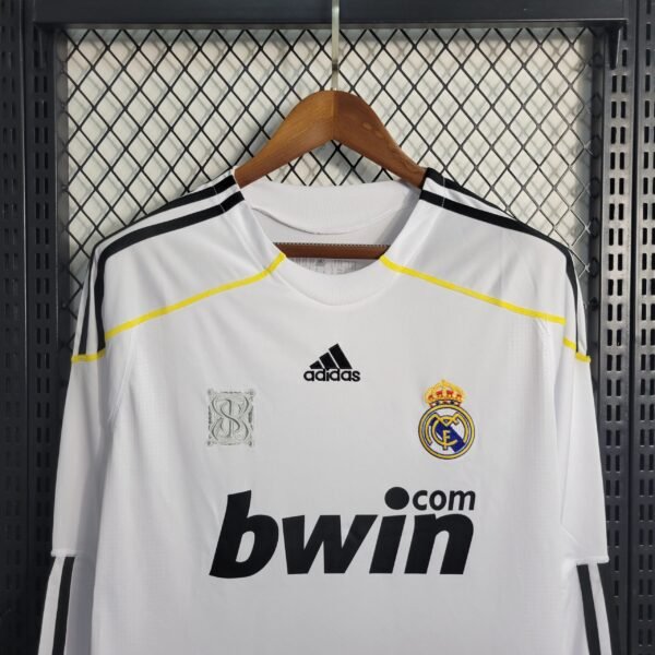 Real Madrid Retro Langarm Home Trikot 2009-2010 - Weiß