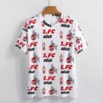 FC Köln 3D Vollständig Druck Kurzarm T-Shirts Beiläufige Tee Tops