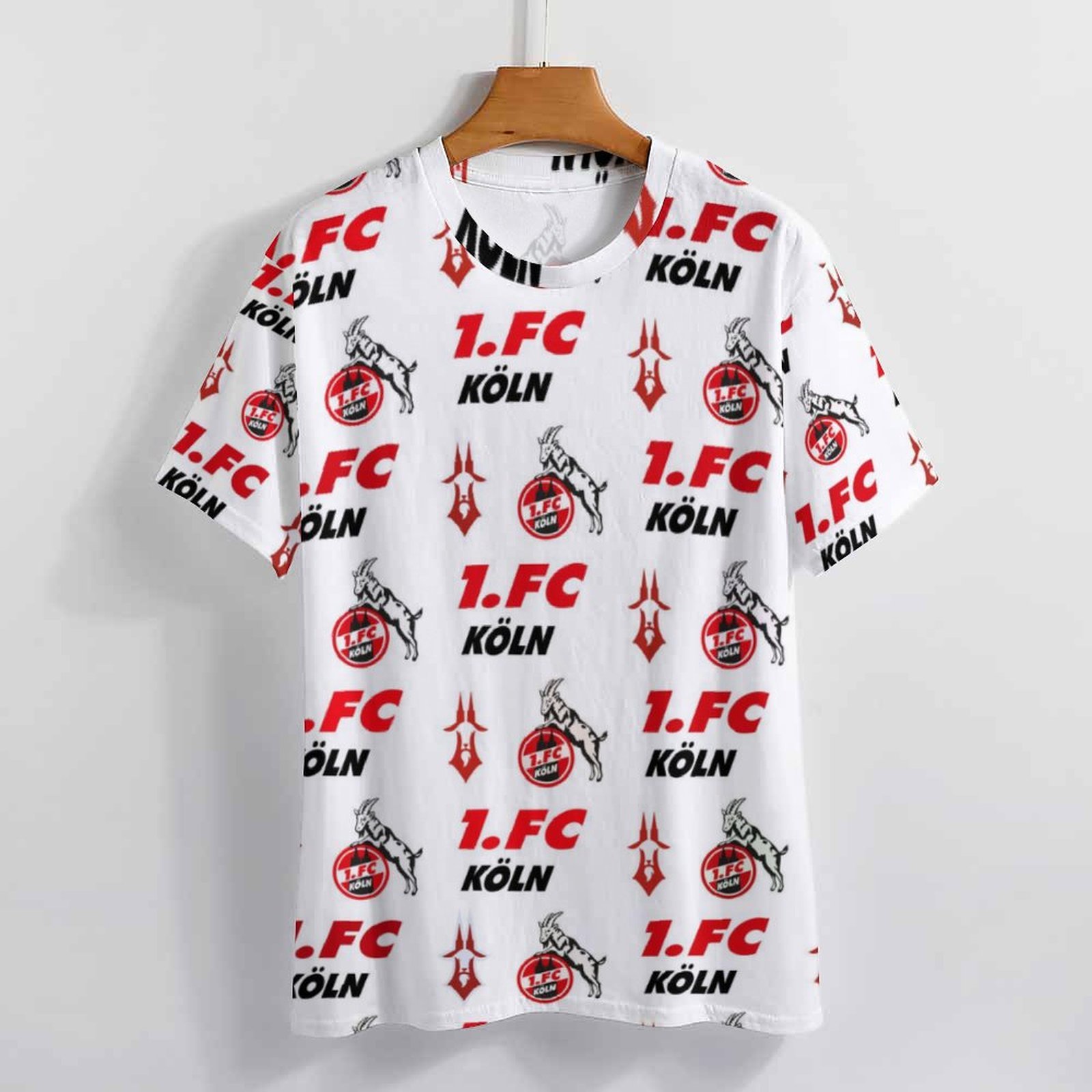 FC Köln 3D Vollständig Druck Kurzarm T-Shirts Beiläufige Tee Tops FC Köln 3D Vollständig Druck Kurzarm T-Shirts Beiläufige Tee Tops