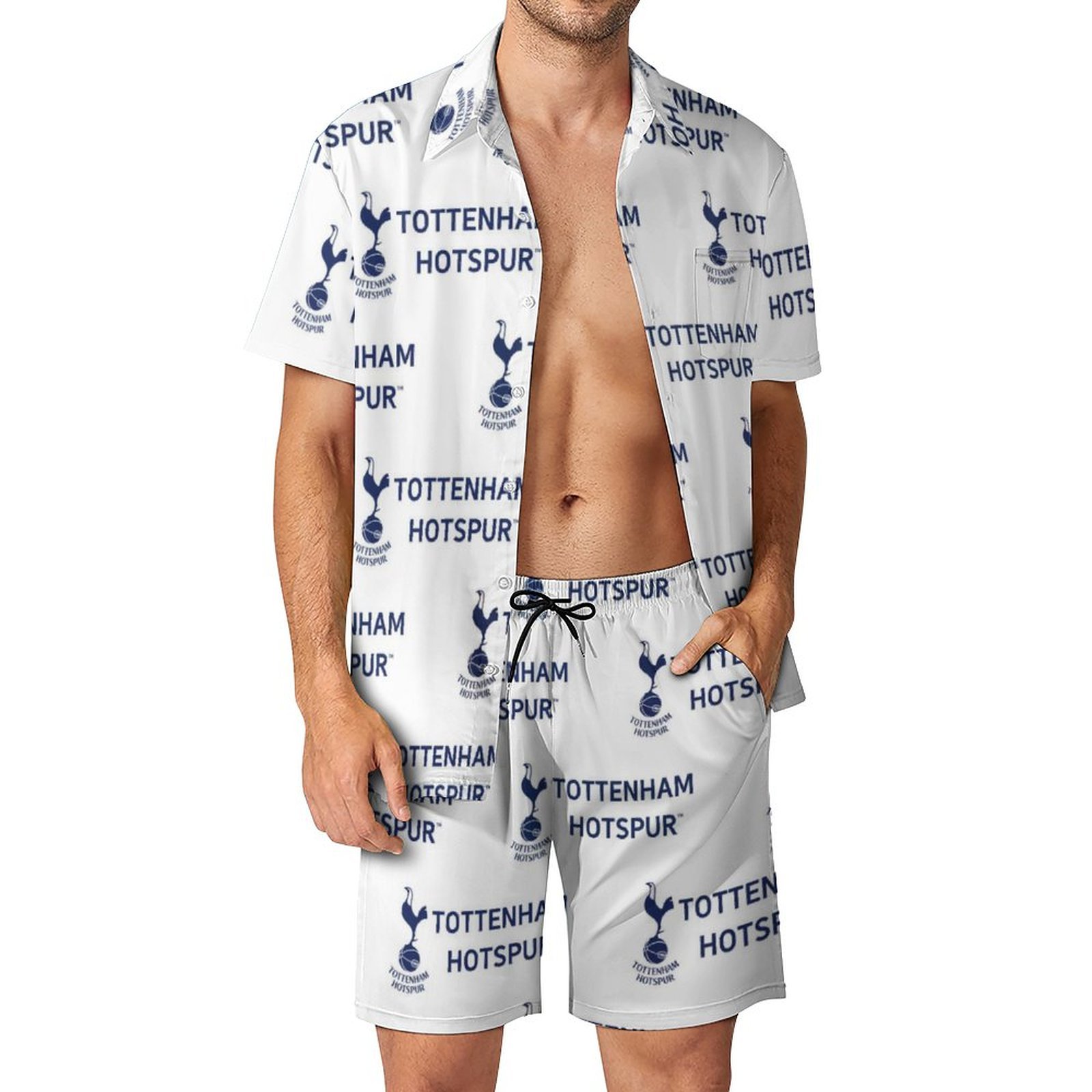 Tottenham Hotspur Lässiges Strandbekleidungsset Kurzärmeliges Hemd Plus Strandhose Tottenham Hotspur Lässiges Strandbekleidungsset Kurzärmeliges Hemd Plus Strandhose