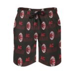 AC Mailand Herren Badehose Schnelltrocknende Strandshorts Mit Tasche Kordelzug Shorts