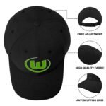 Unisex VfL Wolfsburg Baseball Cap Verstellbar Reine Farbe Baseballkappe Mütze