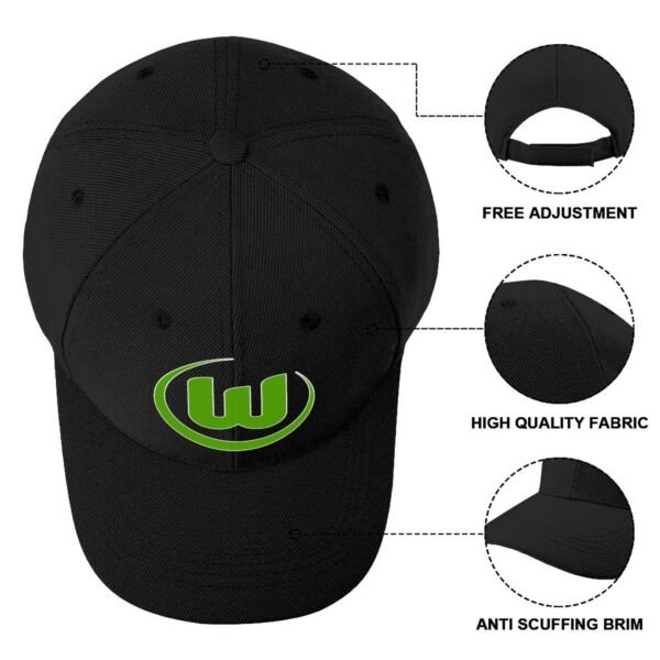 Unisex VfL Wolfsburg Baseball Cap Verstellbar Reine Farbe Baseballkappe Mütze