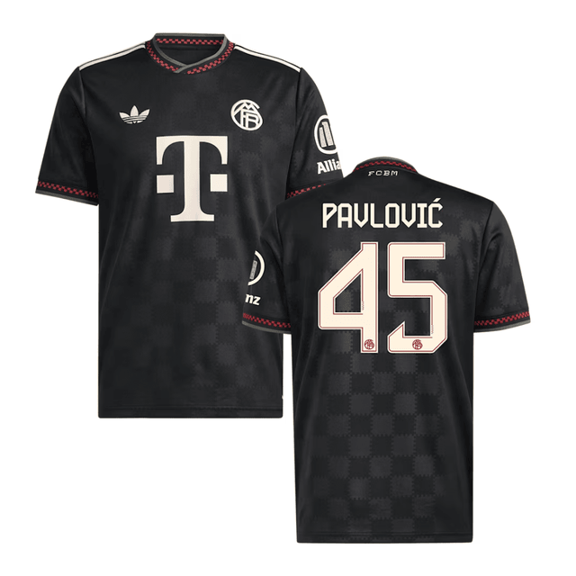 FC Bayern München Aleksandar Pavlović 45 Third Trikot 2025-2026