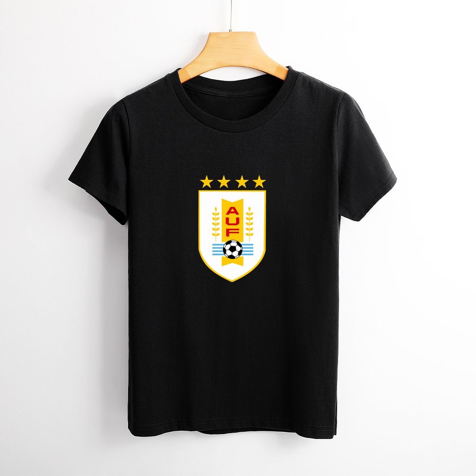 Uruguay Damen Kurzarm Rundhals T-Shirt Casual Sommer Tops Uruguay Damen Kurzarm Rundhals T-Shirt Casual Sommer Tops