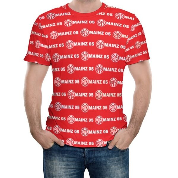 Mainz 05 Unisex 3D Vollständig Druck Kurzarm T-Shirts Beiläufige Tee Tops