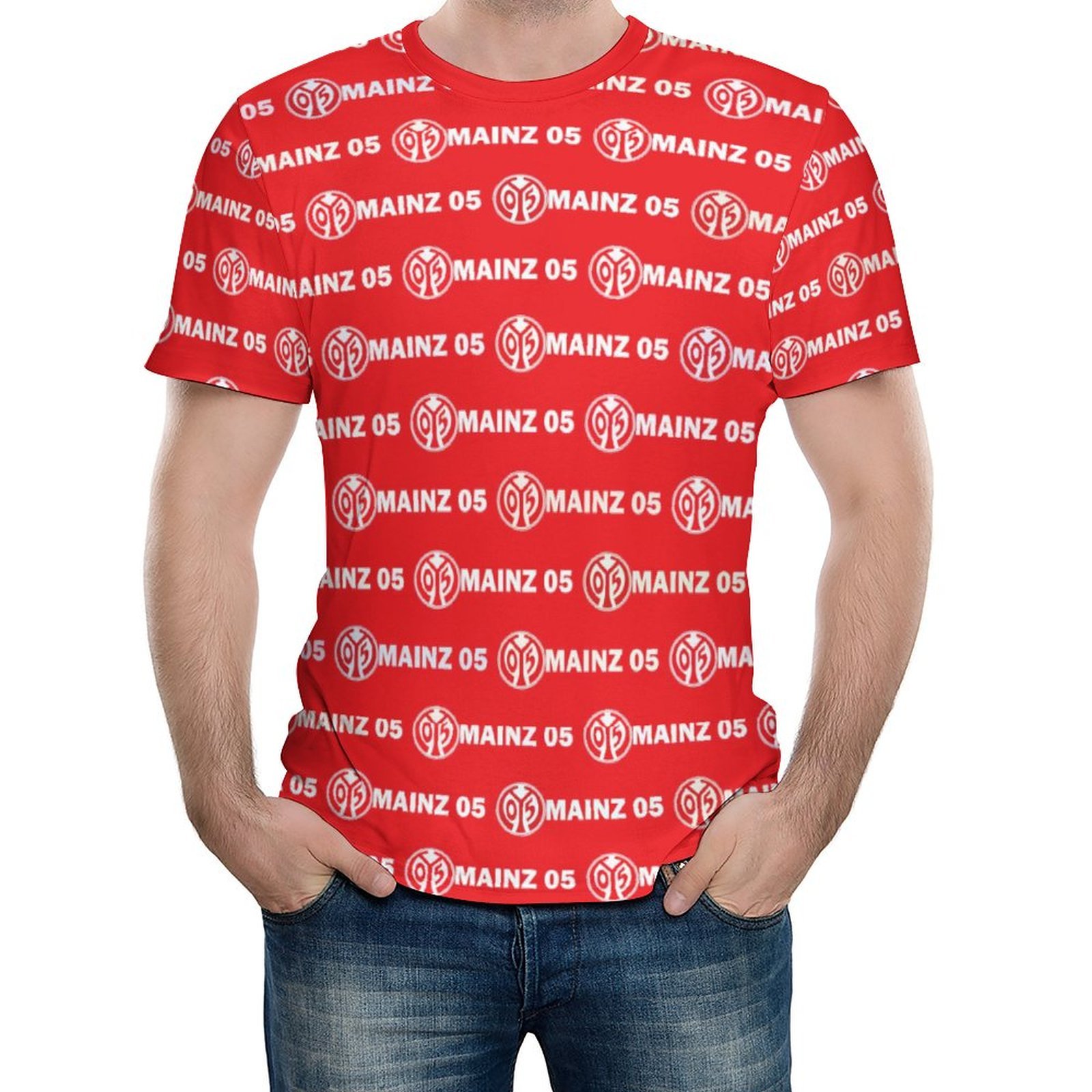 Mainz 05 Unisex 3D Vollständig Druck Kurzarm T-Shirts Beiläufige Tee Tops Mainz 05 Unisex 3D Vollständig Druck Kurzarm T-Shirts Beiläufige Tee Tops