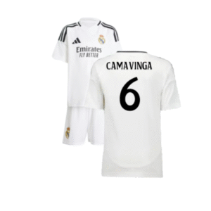 Real Madrid Eduardo Camavinga 6 Heimtrikot Kinder 2024-2025