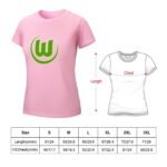 VfL Wolfsburg Damen Kurzarm Rundhals T-Shirt Casual Sommer Tops
