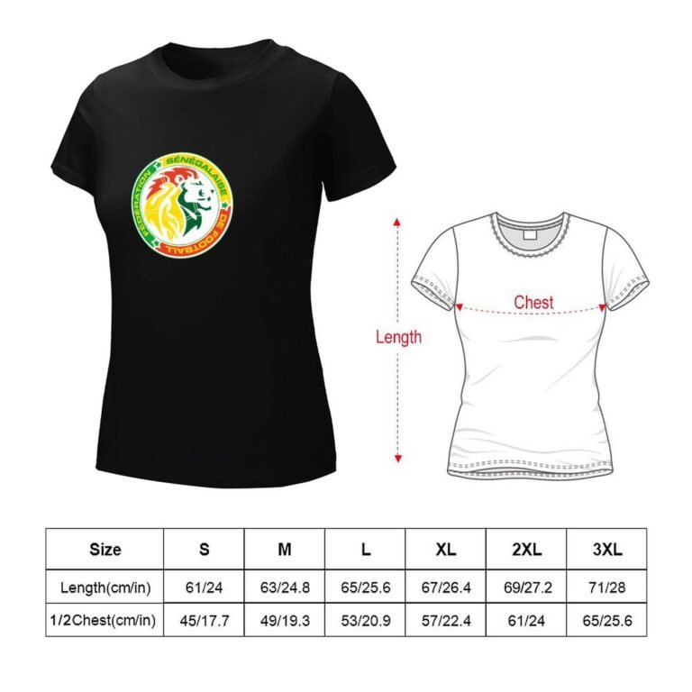 Senegal Damen Kurzarm Rundhals T-Shirt Casual Sommer Tops