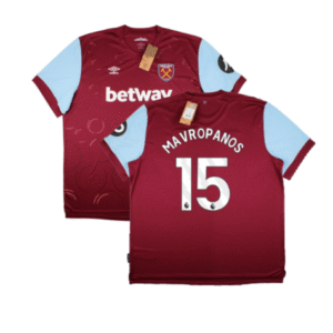 West Ham United Konstantinos Mavropanos 15 Home Trikot 2023-2024