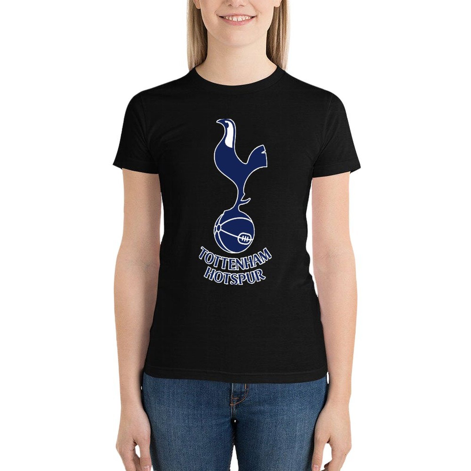 Tottenham Hotspur Damen Kurzarm Rundhals T-Shirt Casual Sommer Tops Tottenham Hotspur Damen Kurzarm Rundhals T-Shirt Casual Sommer Tops