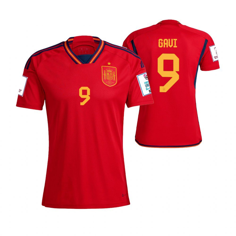 Spanien Gavi 9 Home Trikot WM 2022 Spanien Gavi 9 Home Trikot WM 2022