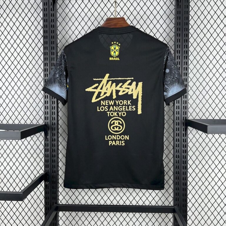 Brasilien X Stussy Jesus Christus Sondertrikot 2025-2026 - Schwarz