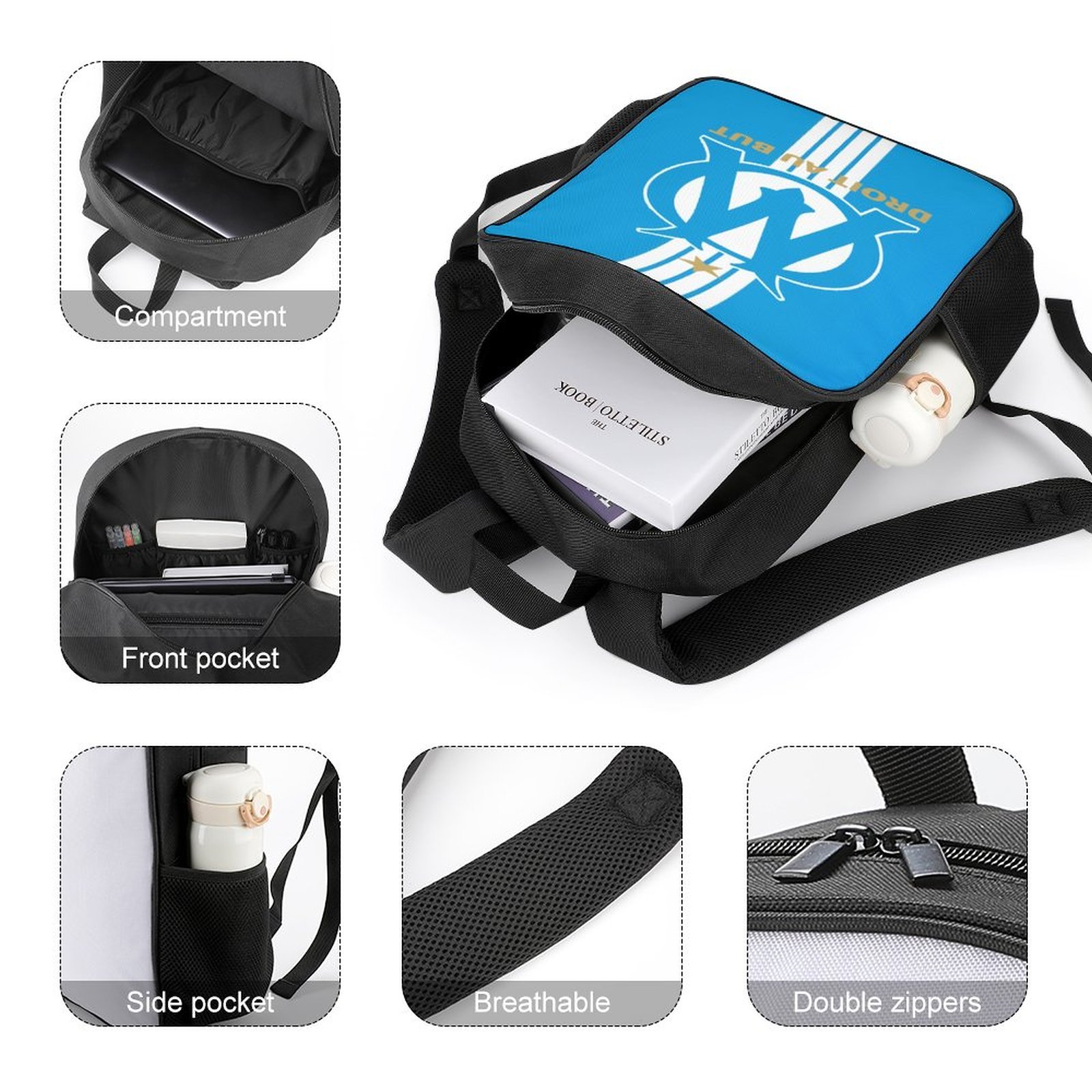 Olympique de Marseille Kinderschultaschen Rucksäcke Für Jungen Und Mädchen Olympique de Marseille Kinderschultaschen Rucksäcke Für Jungen Und Mädchen