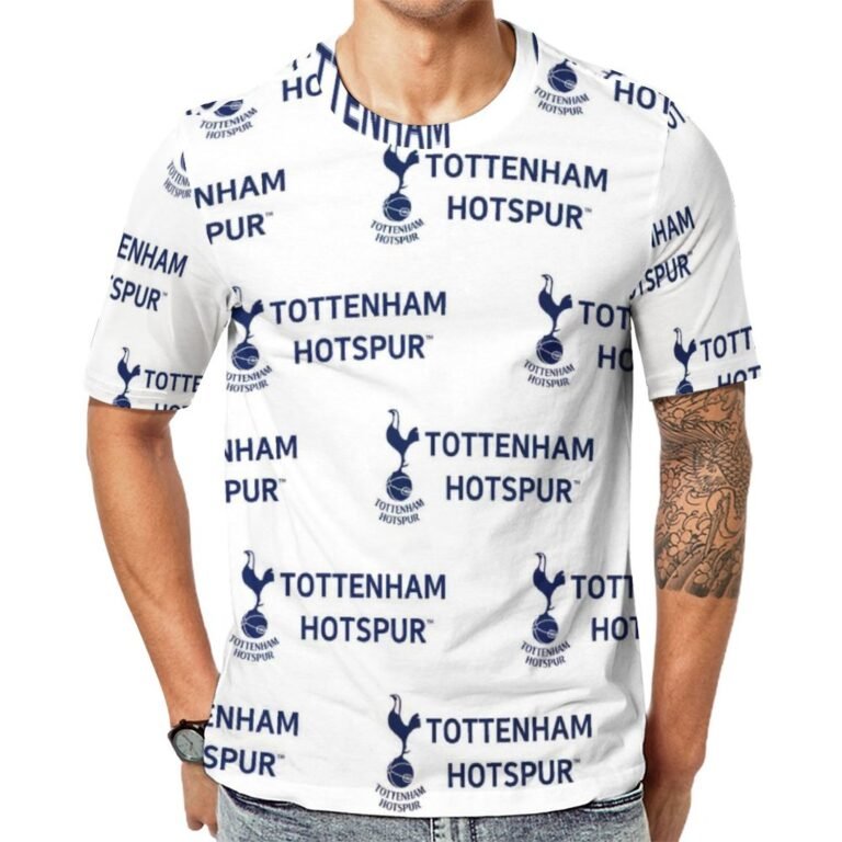 Tottenham Hotspur Unisex 3D Vollständig Druck Kurzarm T-Shirts Beiläufige Tee Tops