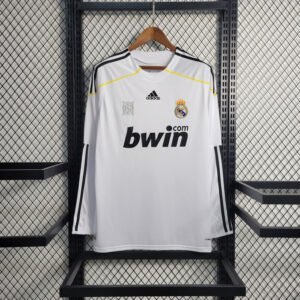 Real Madrid Retro Langarm Home Trikot 2009-2010 - Weiß