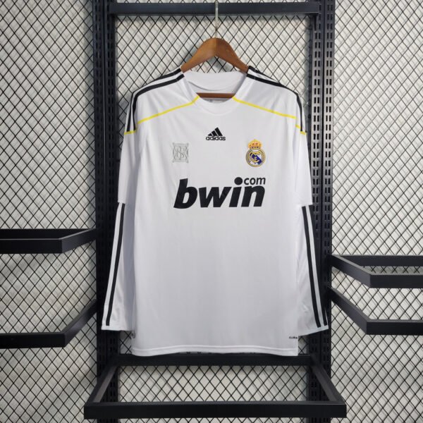 Real Madrid Retro Langarm Home Trikot 2009-2010 - Weiß