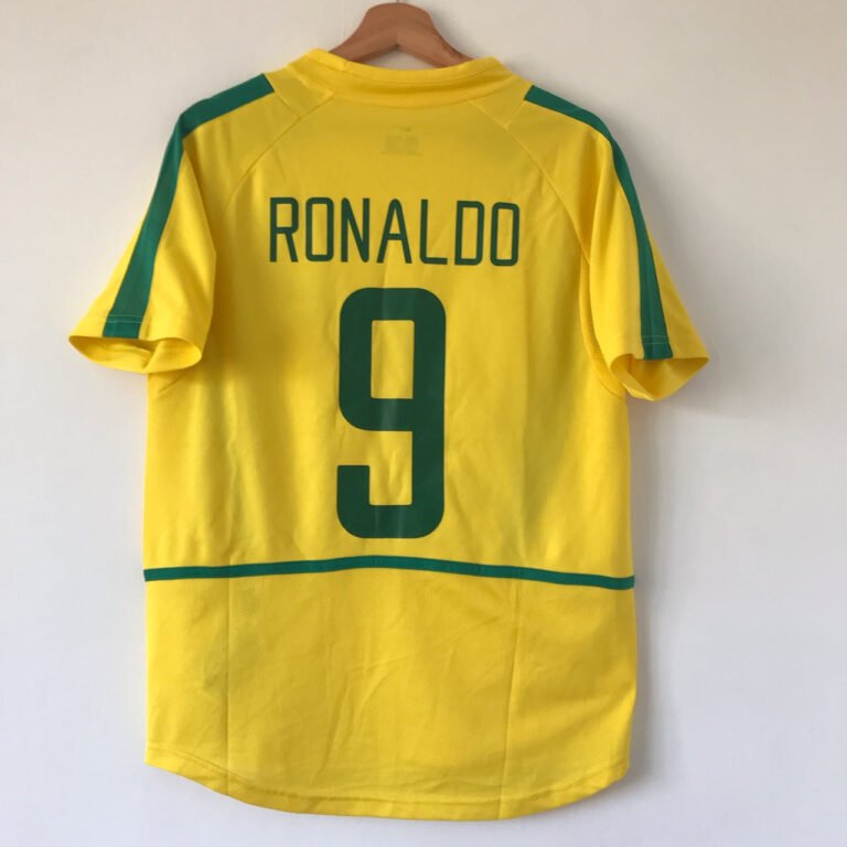 Brasilien Ronaldo 9 Home Retro Trikot WM 2002