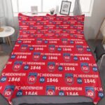 FC Heidenheim Bettwäscheset 3 Stück Kinder Erwachsene Steppdeckenbezug Steppdeckenbezug Multi Size Laken Set
