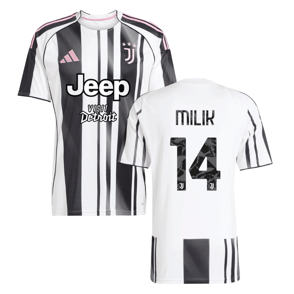 Juventus Arkadiusz Milik 14 Home Trikot 2025-2026 Juventus Arkadiusz Milik 14 Home Trikot 2025-2026